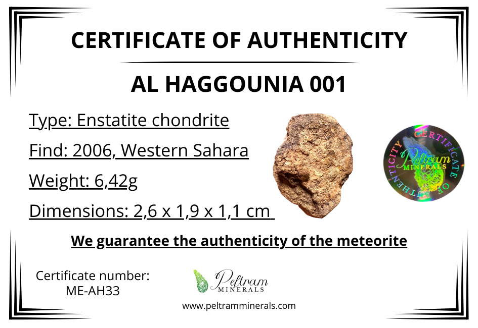Meteorite Al Haggounia 001 – Western Sahara – MEAH33