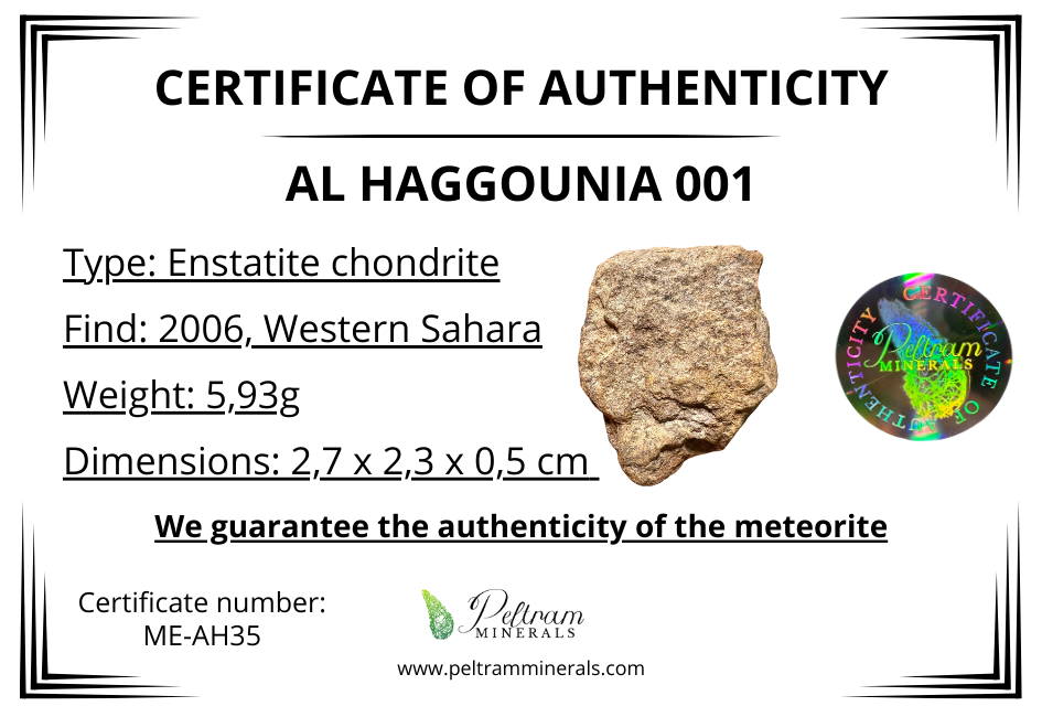 Meteorite Al Haggounia 001 – Western Sahara – MEAH35