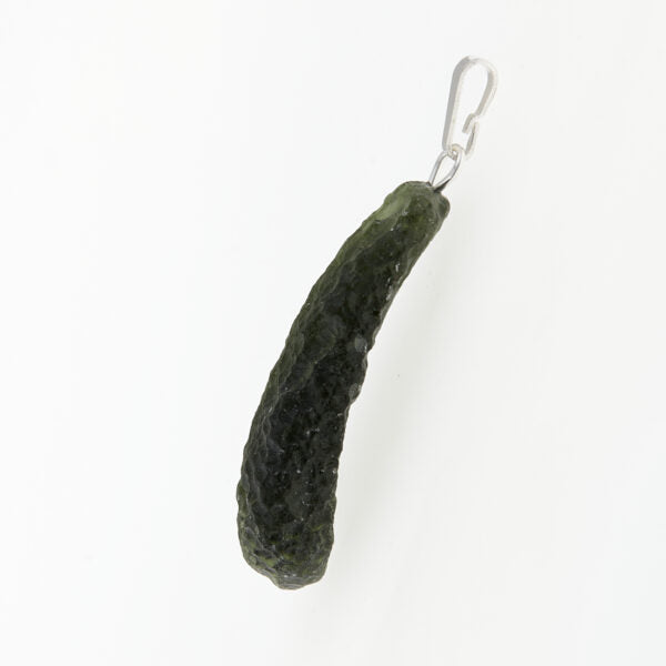 Pendente in argento con moldavite 3018
