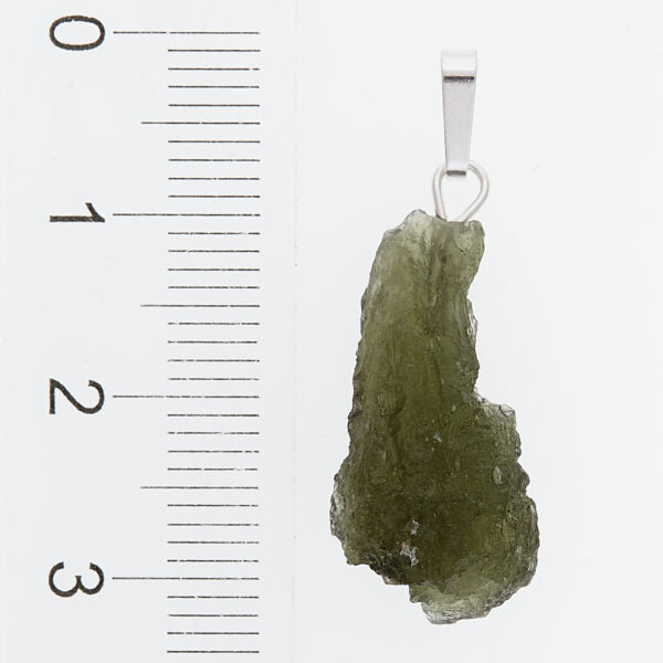 Pendente in argento con moldavite 3116
