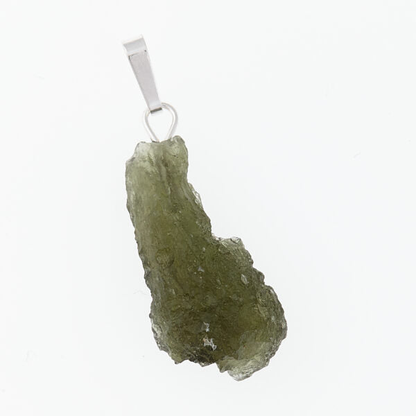 Pendente in argento con moldavite 3116