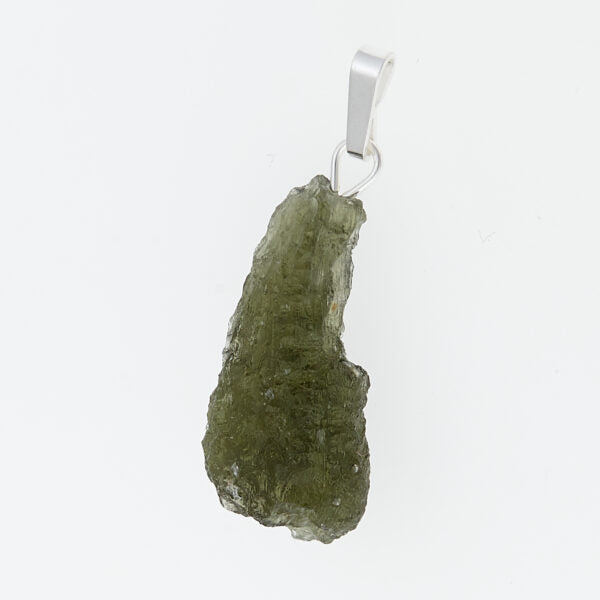 Pendente in argento con moldavite 3116