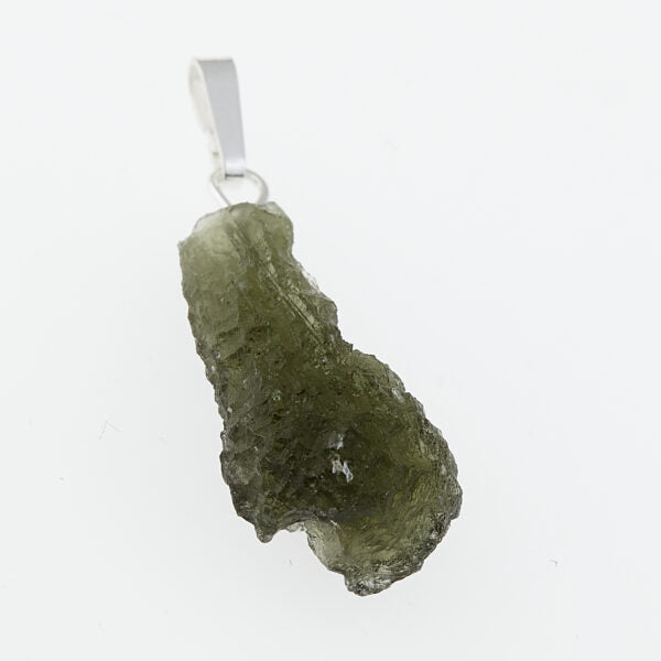 Pendente in argento con moldavite 3116