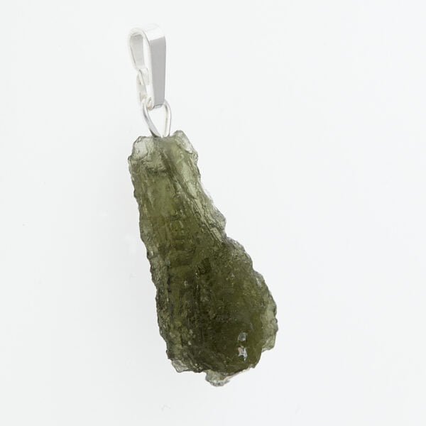 Pendente in argento con moldavite 3116