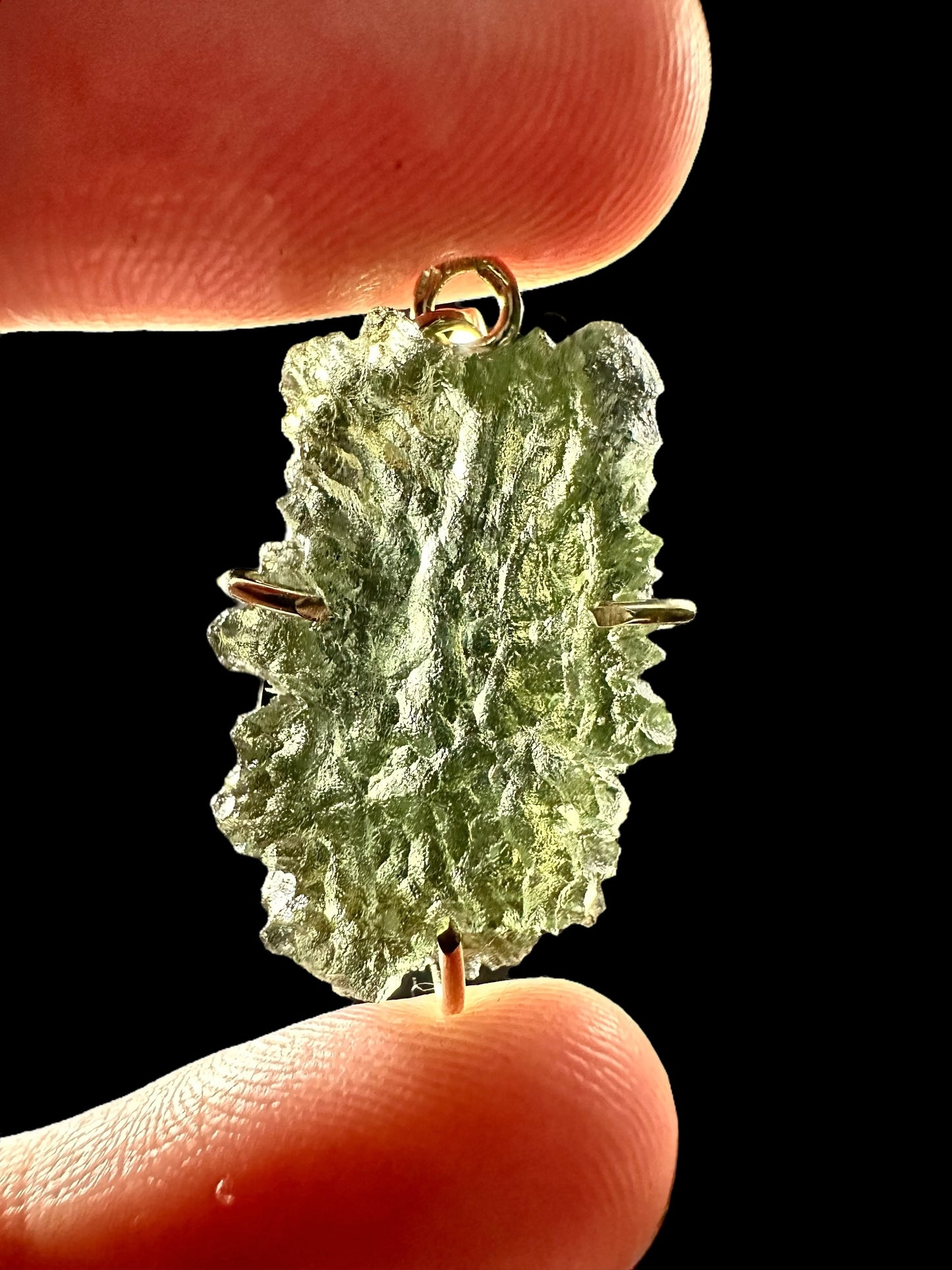 Pendente in Oro con Moldavite – ZP/V017