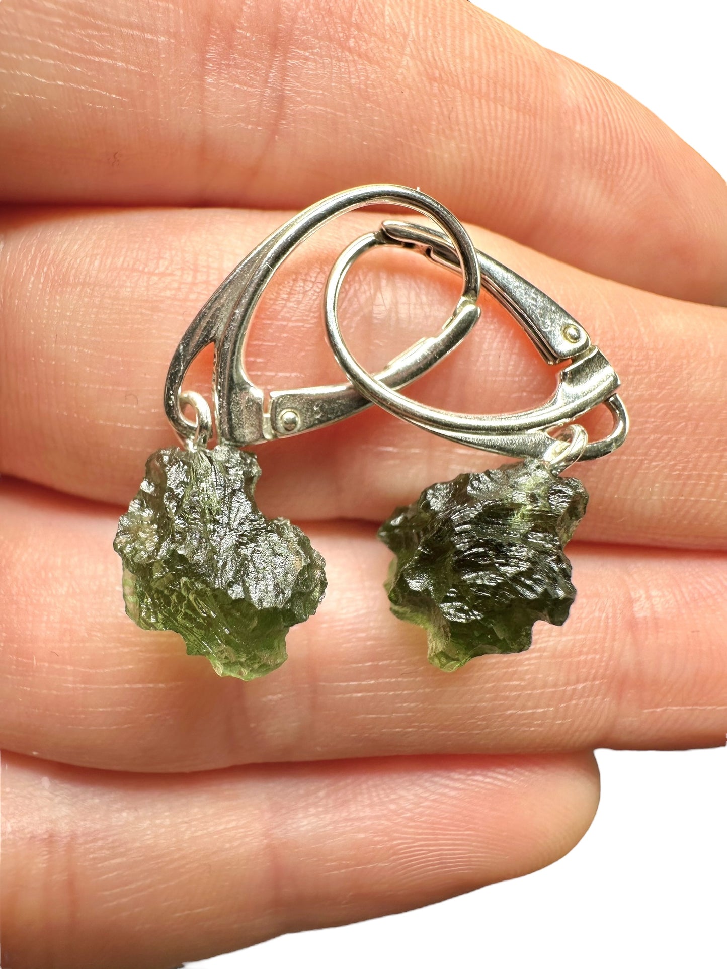 Orecchini d'argento con Moldavite – SN/V008