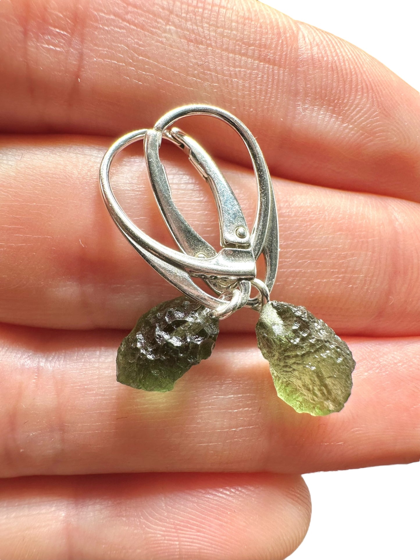 Orecchini d'argento con Moldavite – SN/V009