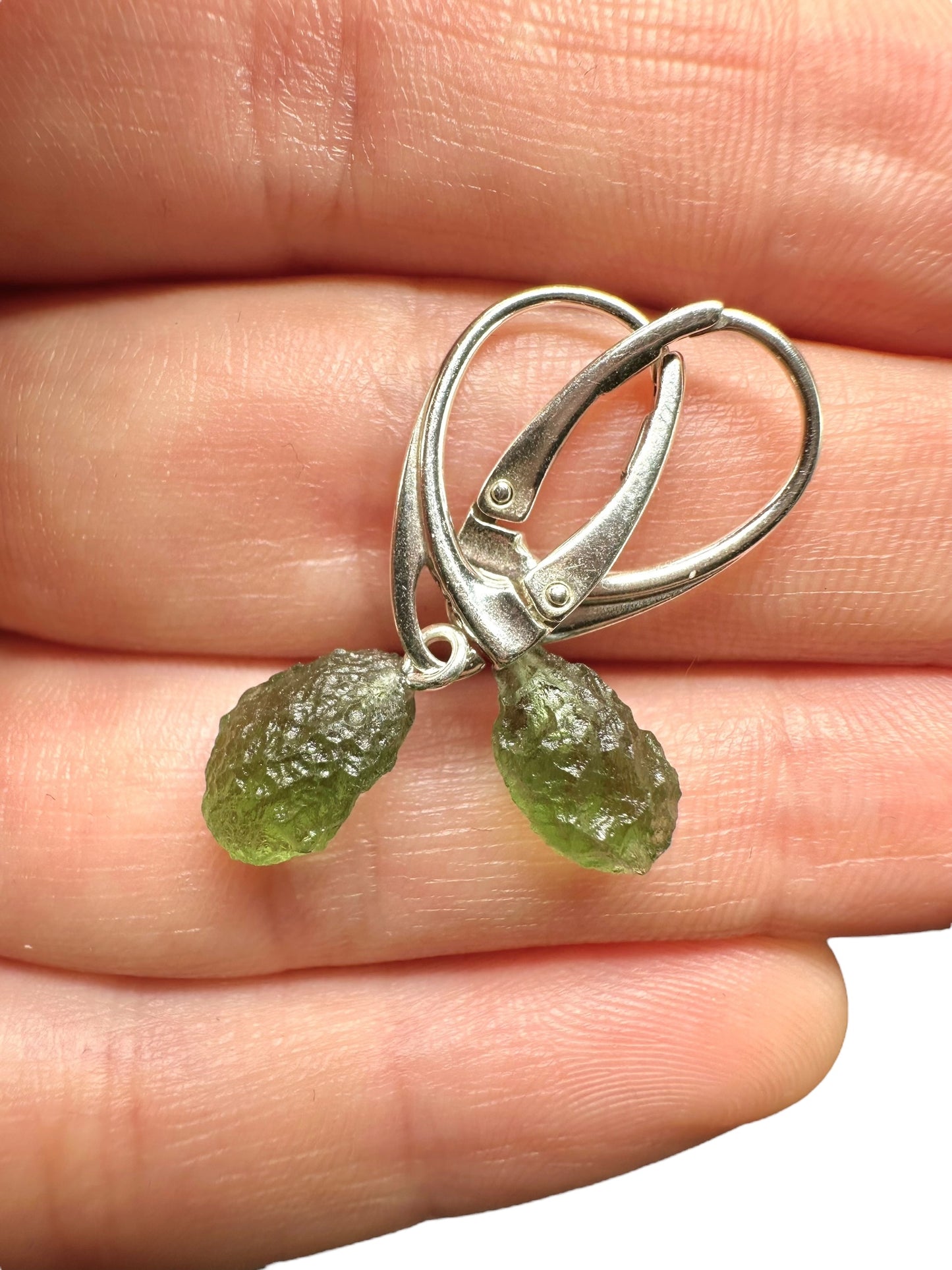 Orecchini d'argento con Moldavite – SN/V009
