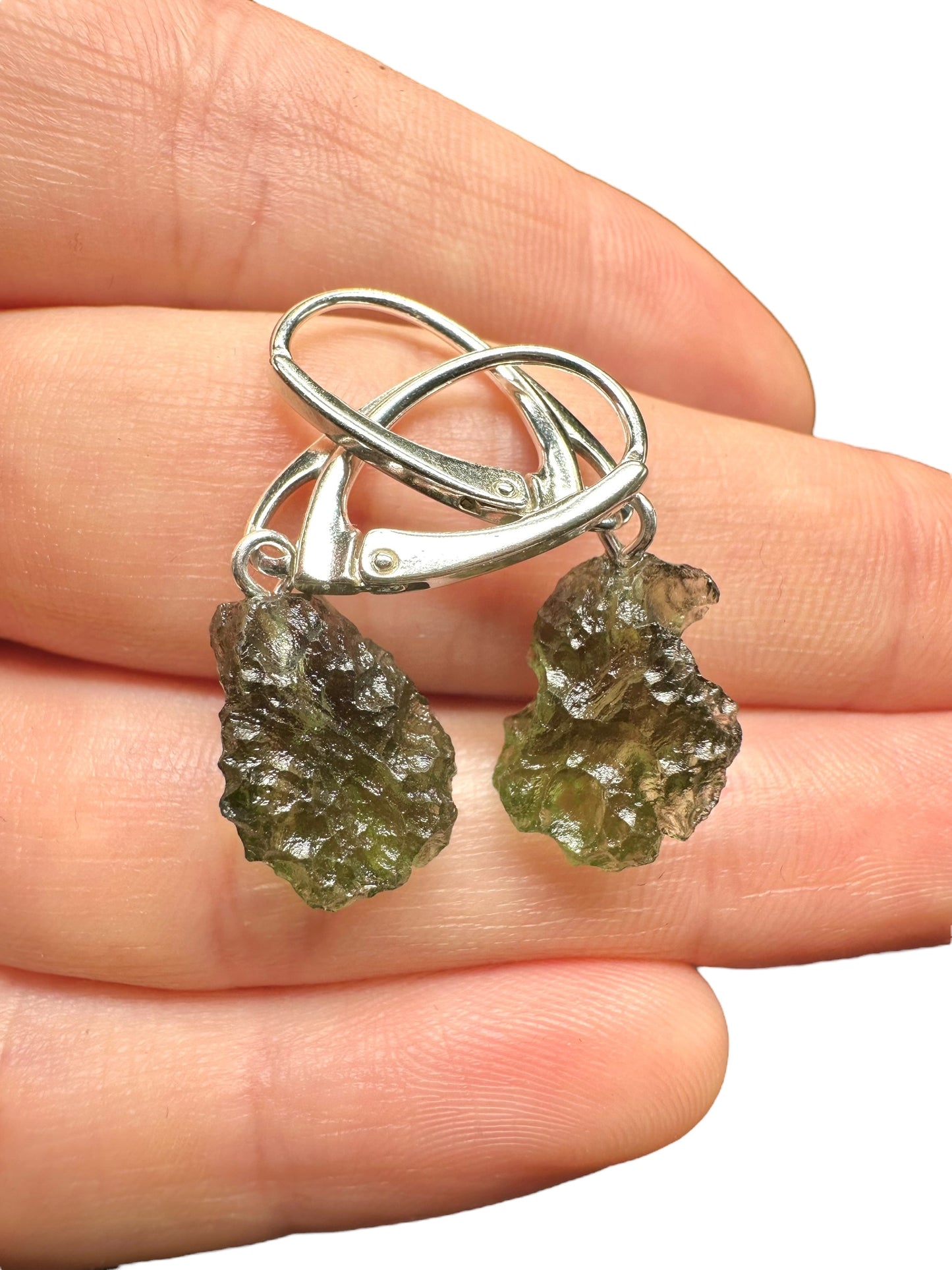 Orecchini d'argento con Moldavite – SN/V011
