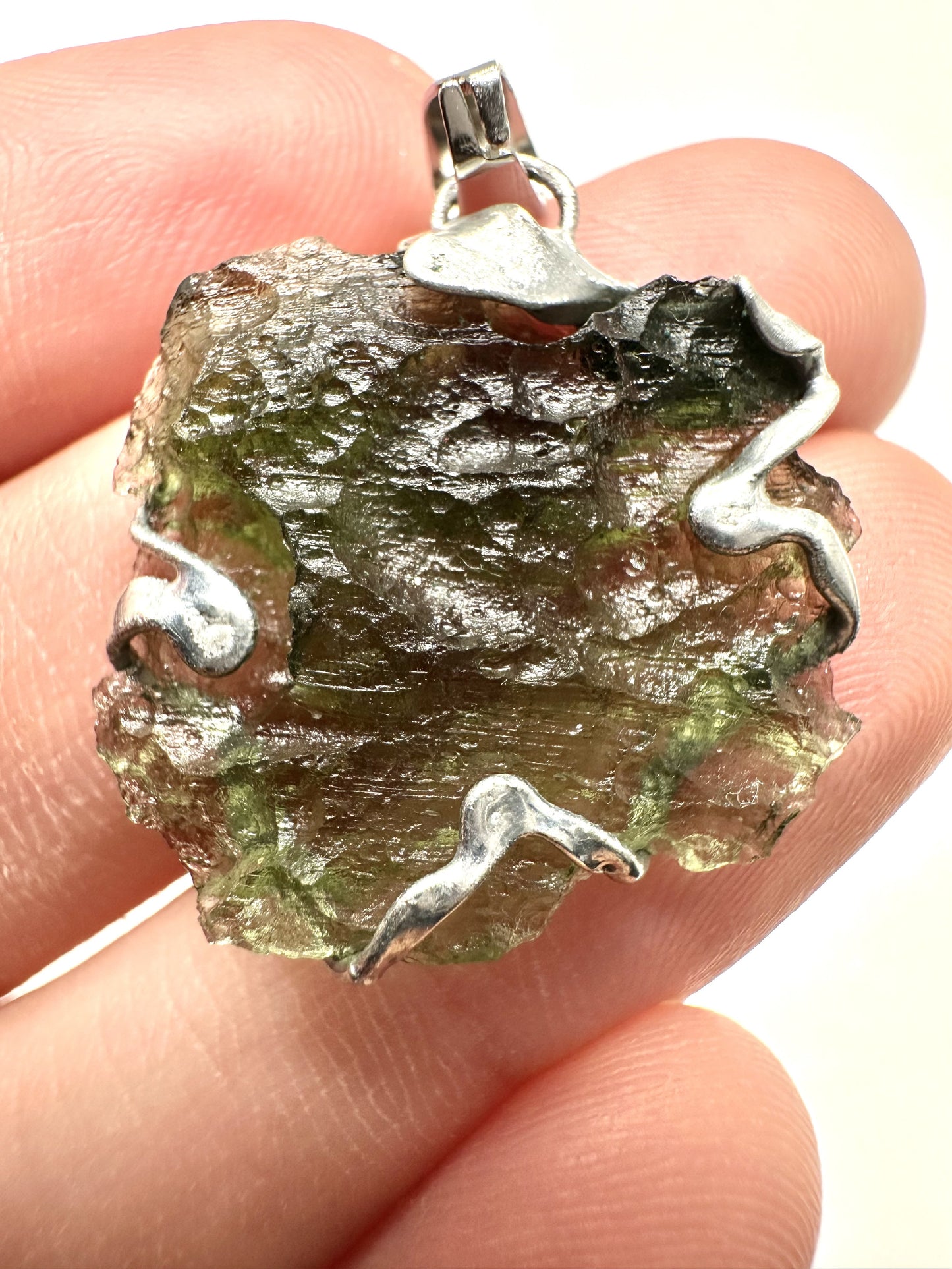 Moldavite pendant