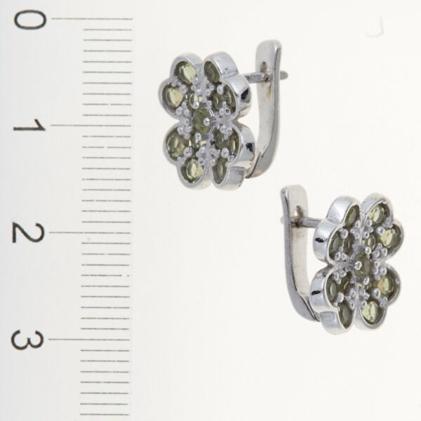 Orecchini in argento con moldaviti 2011-1