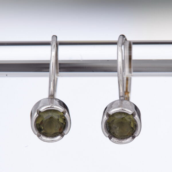 Orecchini in argento con moldaviti 2032-4