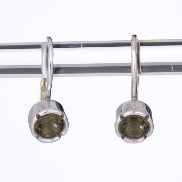 Orecchini in argento con moldaviti 2032-4