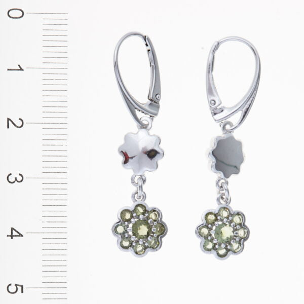 Orecchini in argento con moldaviti 2037-4
