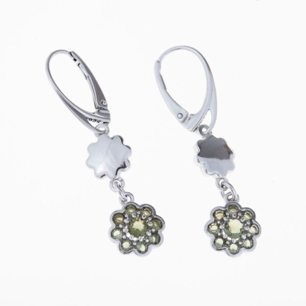 Orecchini in argento con moldaviti 2037-4