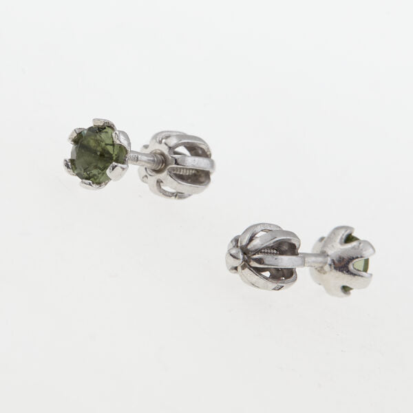 Orecchini in argento con moldaviti 2080-3