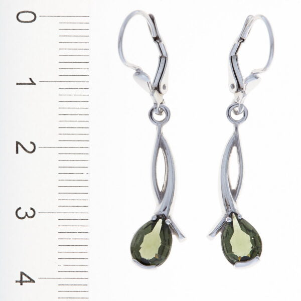 Orecchini in argento con moldaviti 2113-4