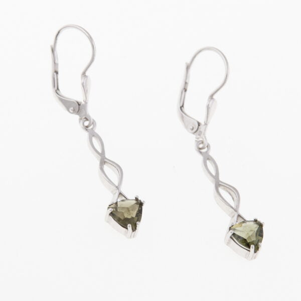 Orecchini in argento con moldaviti 2167-4
