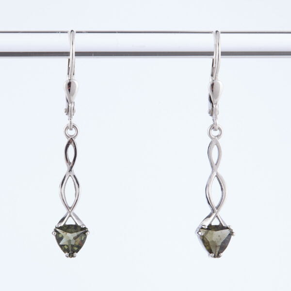 Orecchini in argento con moldaviti 2167-4