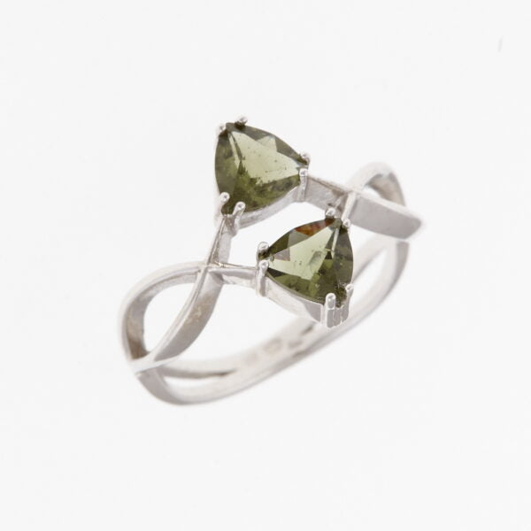 Anello in argento con moldaviti 3167