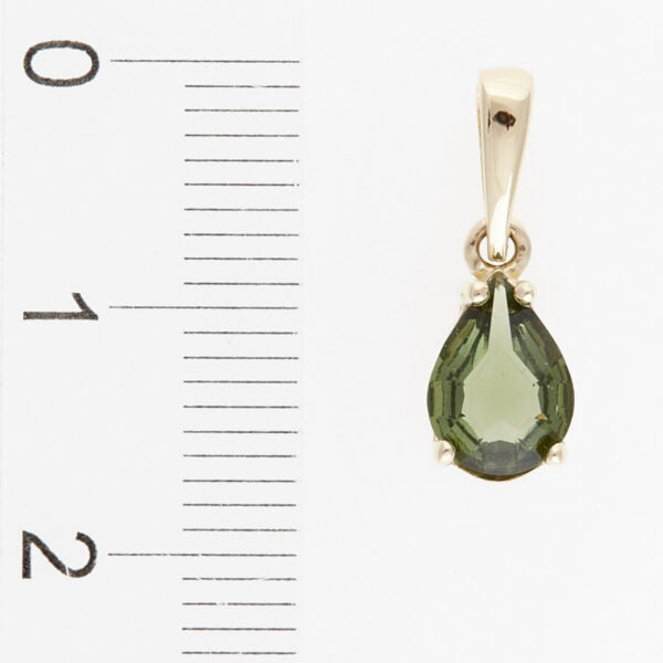 Pendente in oro con moldavite 1019