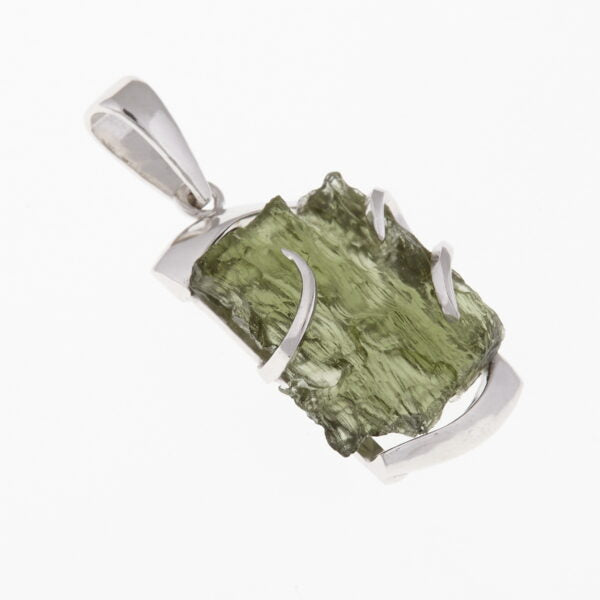 Pendente in argento con moldavite 6649