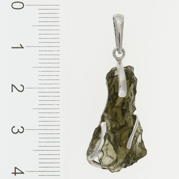 Pendente in argento con moldavite 7304