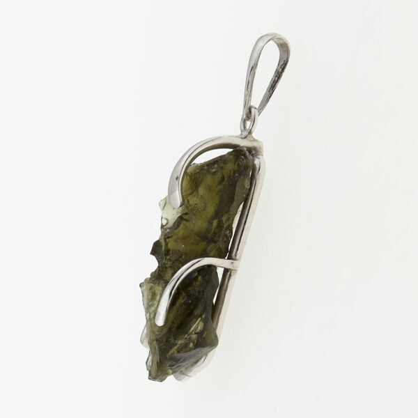 Pendente in argento con moldavite 7304
