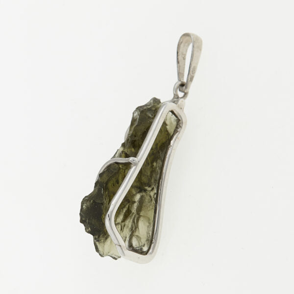 Pendente in argento con moldavite 7304