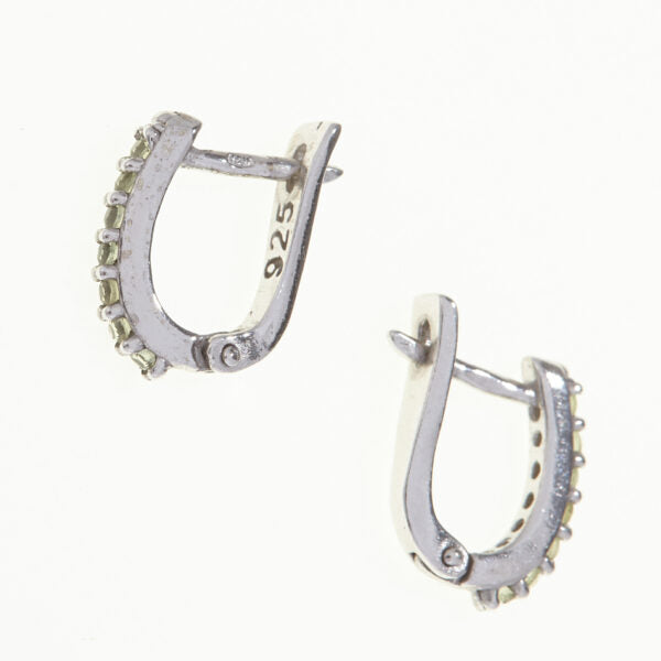 Orecchini in argento con moldavite 2079-1