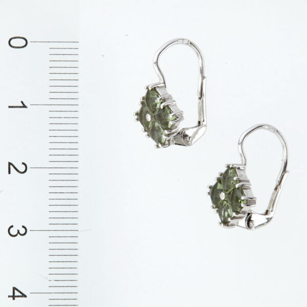 Orecchini in argento con moldaviti 3535