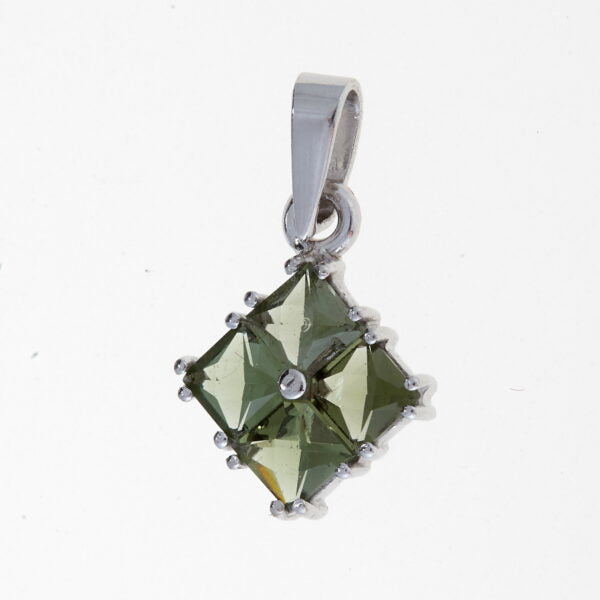 Pendente in argento con moldaviti 3535
