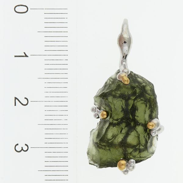 Pendente in argento con moldavite 9721