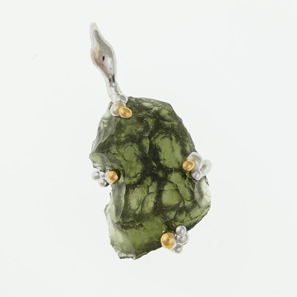 Pendente in argento con moldavite 9721