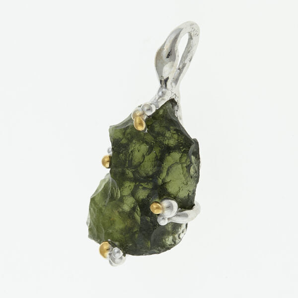 Pendente in argento con moldavite 9721