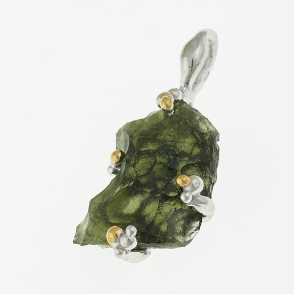 Pendente in argento con moldavite 9721