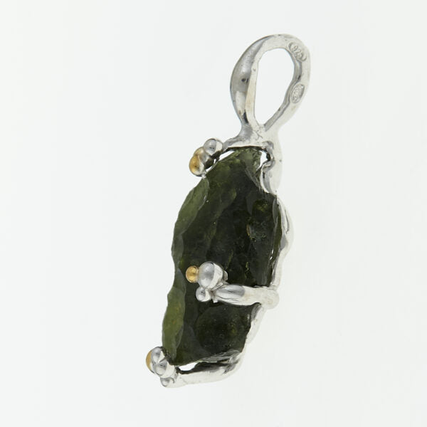 Pendente in argento con moldavite 9721