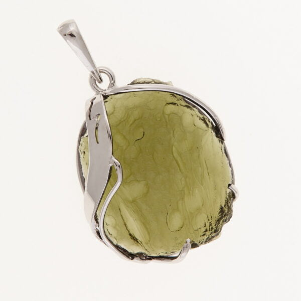 Pendente in oro con a moldavite 7034