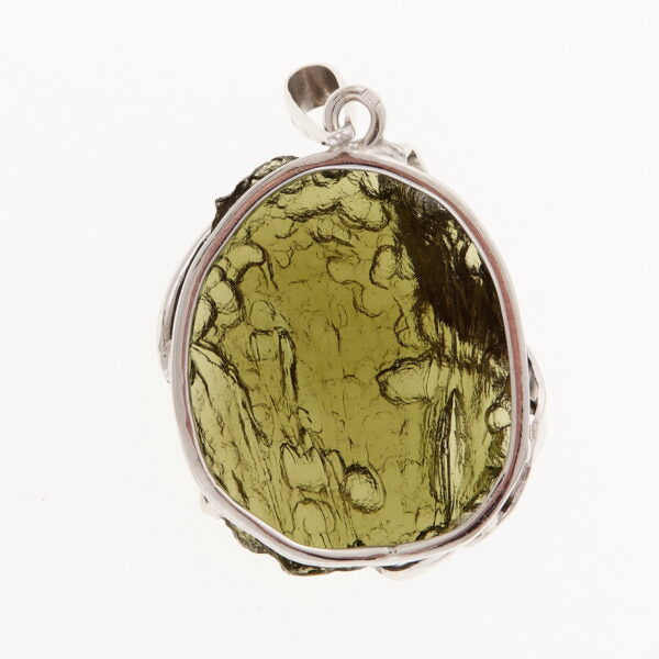 Pendente in oro con a moldavite 7034