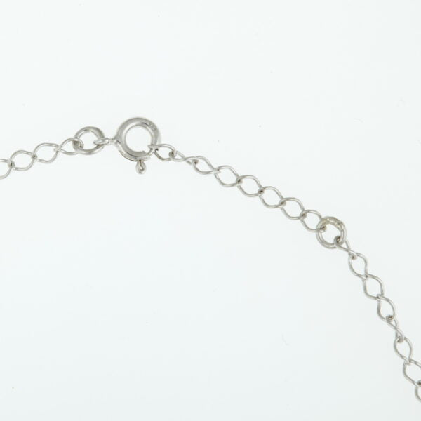 Collana d'argento con moldavite e granato- cuore 737