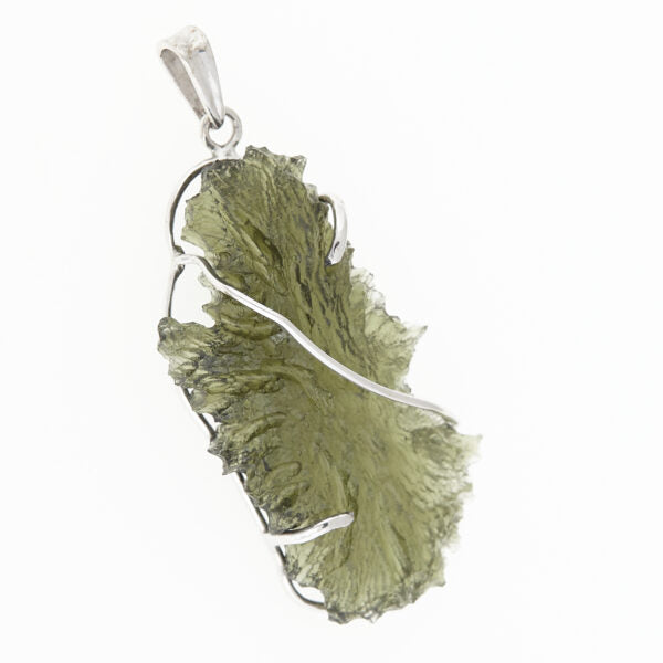 Pendente in oro con a moldavite 7796