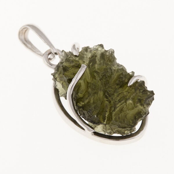 Pendente in oro con a moldavite 7839