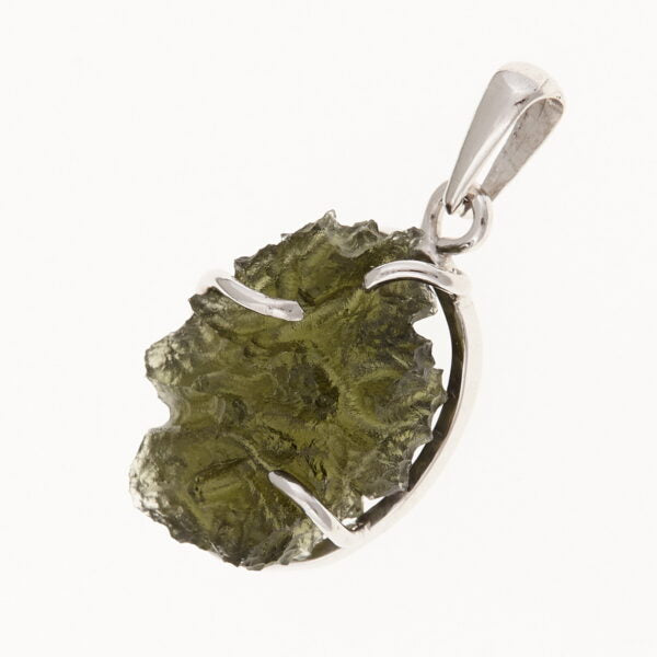 Pendente in oro con a moldavite 7839