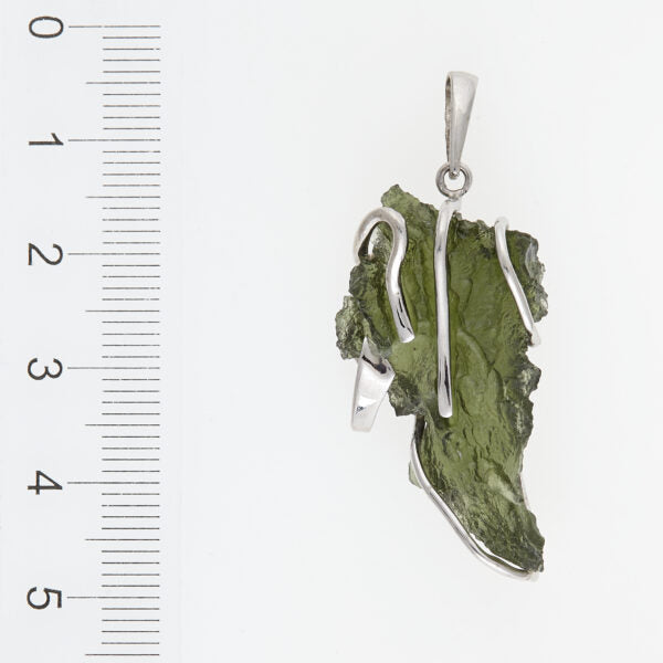 Pendente in argento con moldavite – shoe 8581