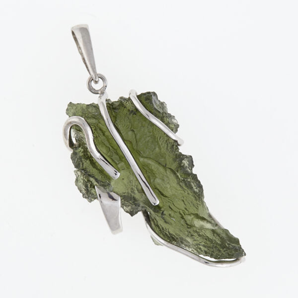 Pendente in argento con moldavite – shoe 8581