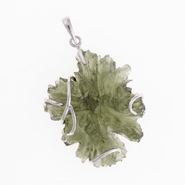 Pendente in oro con a moldavite 8585a