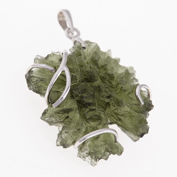 Pendente in oro con a moldavite 8585a