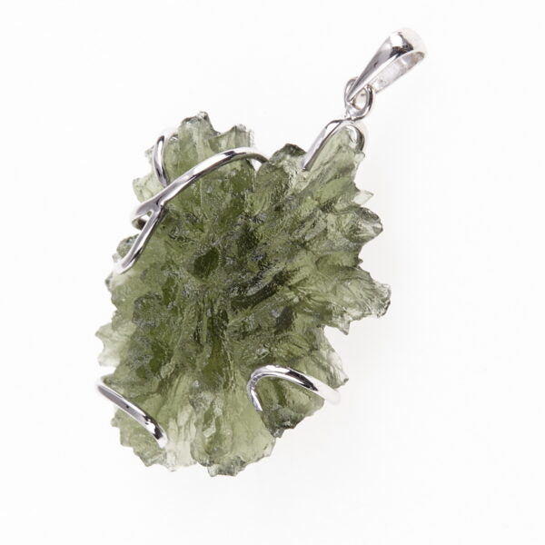 Pendente in oro con a moldavite 8585a