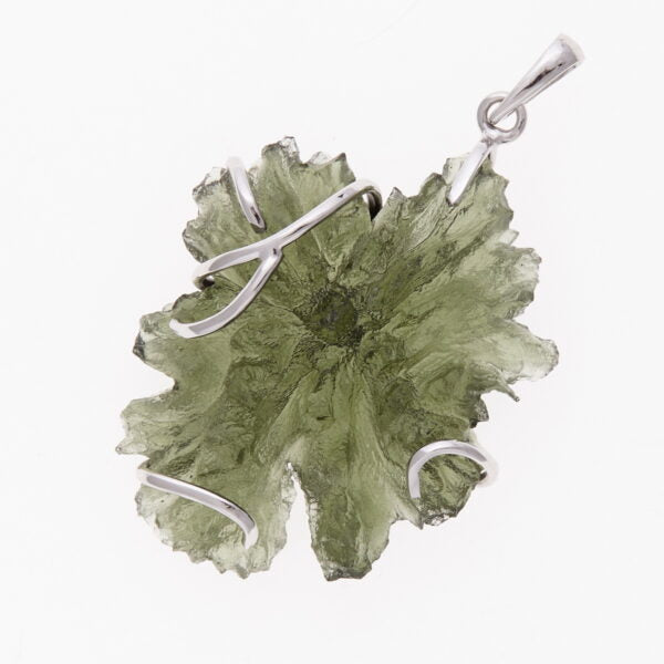 Pendente in oro con a moldavite 8585a