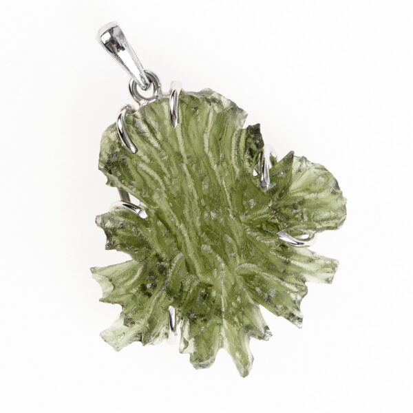 Pendente in oro con a moldavite 8613